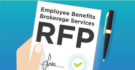 Illustrations of a signed Employee Benefits Brokerage Firm RFP agreement.