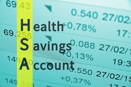 A graphic highlighting the H, S, and A in the words health savings account.