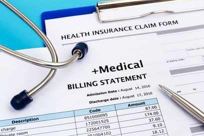 image of a medical billing statement.