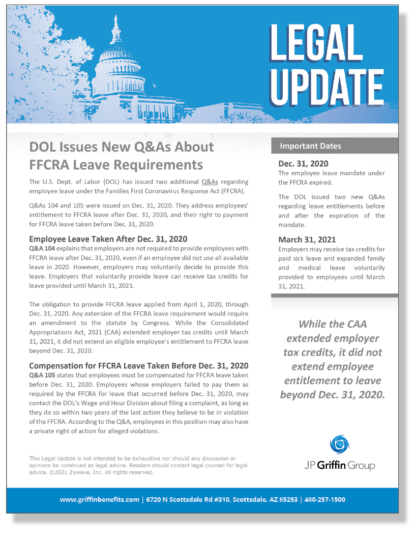 339640 DOL Issues Two New Q&As About FFCRA Leave Requirements