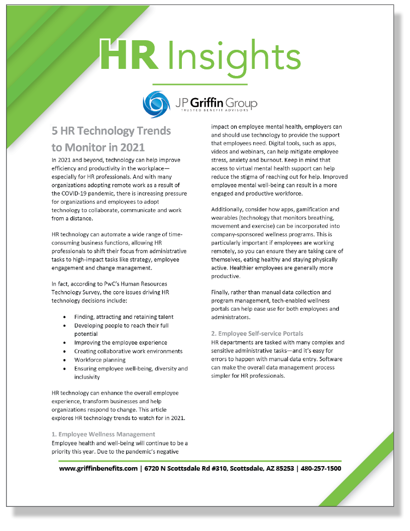 5 HR Technology Trends to Monitor in 2021