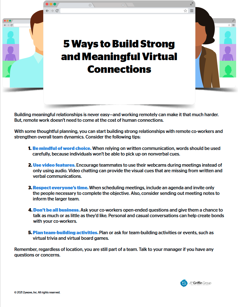 5 Ways to Build Strong and Meaningful Virtual Connections - Infographic