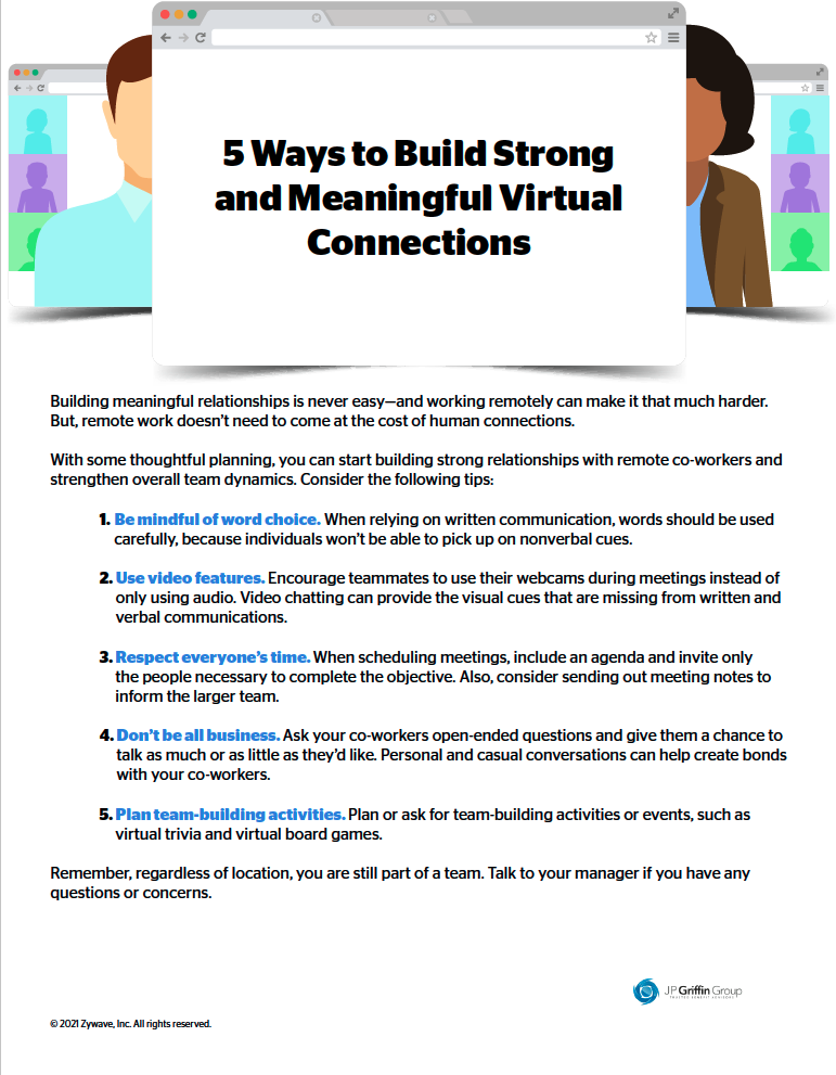 5 Ways to Build Strong and Meaningful Virtual Connections - Infographic (4/13)