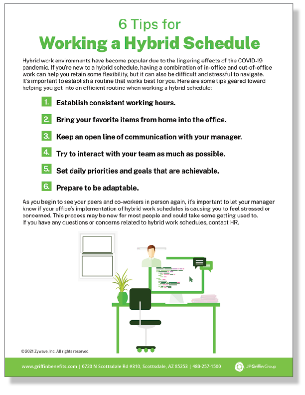 6 Tips for Working a Hybrid Schedule – Poster