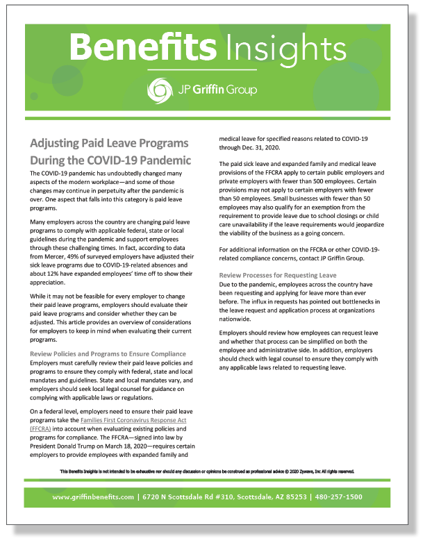 Adjusting Paid Leave Programs During the COVID-19 Pandemic_FINAL