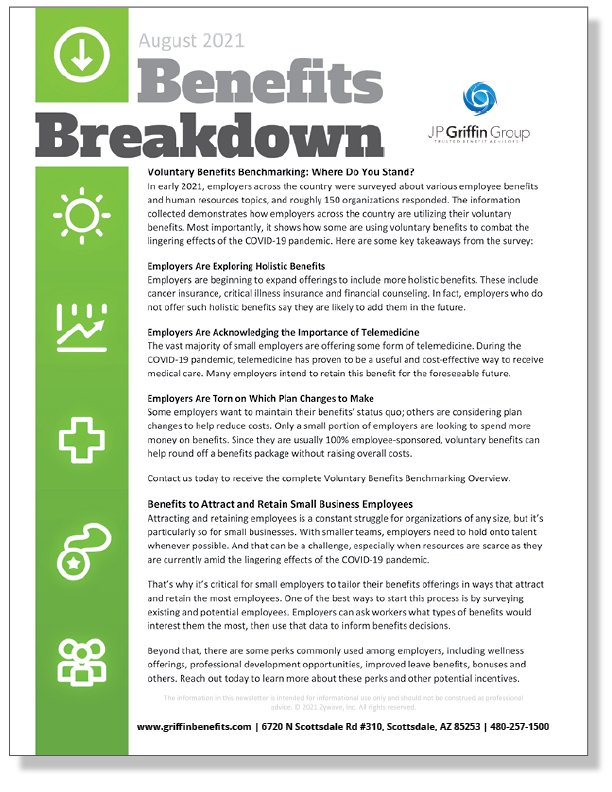 Benefits Breakdown Newsletter - August 2021