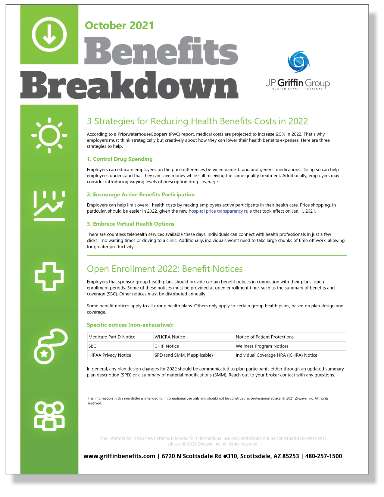 Benefits Breakdown Newsletter - October 2021