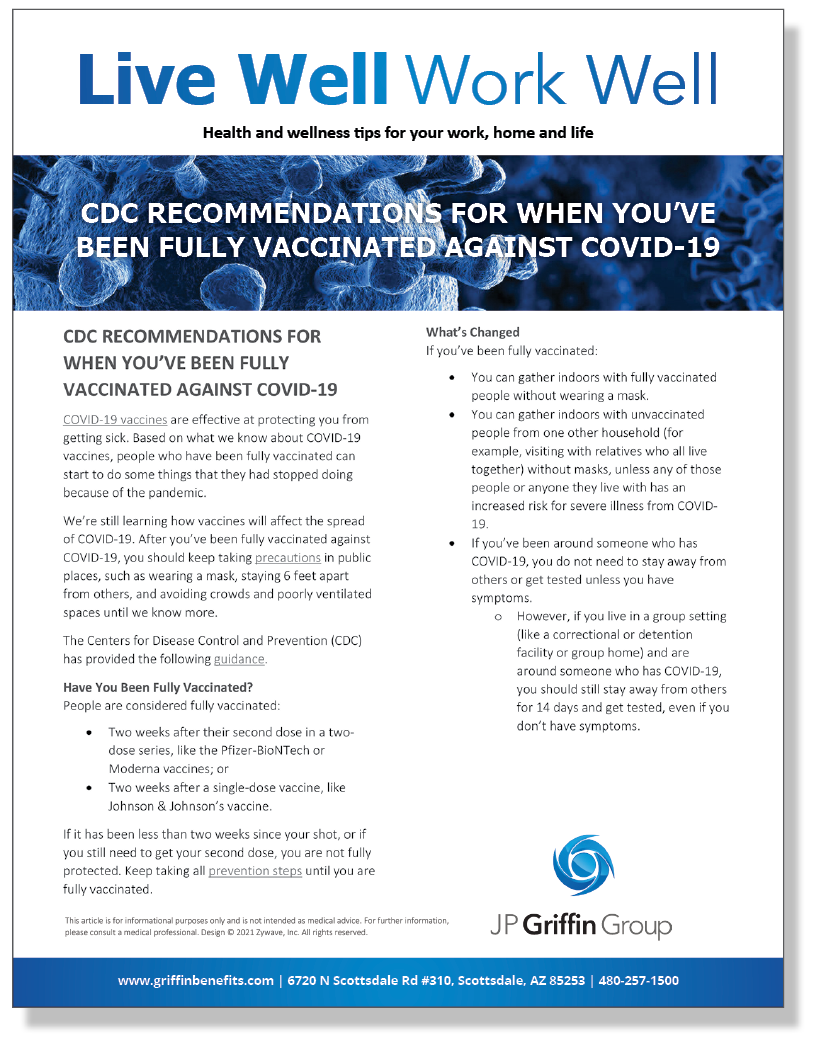CDC Recommendations for When You’ve Been Fully Vaccinated Against COVID-19