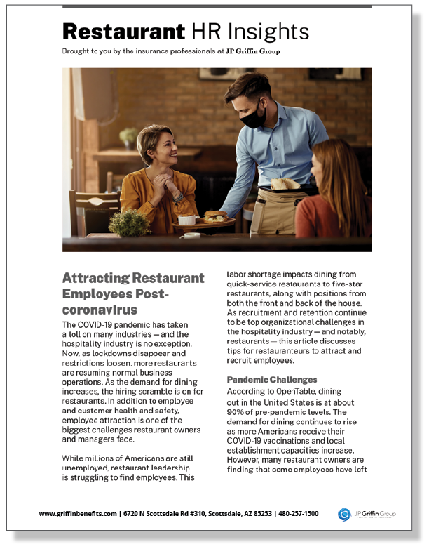 Attracting Restaurant Employees Post-coronavirus