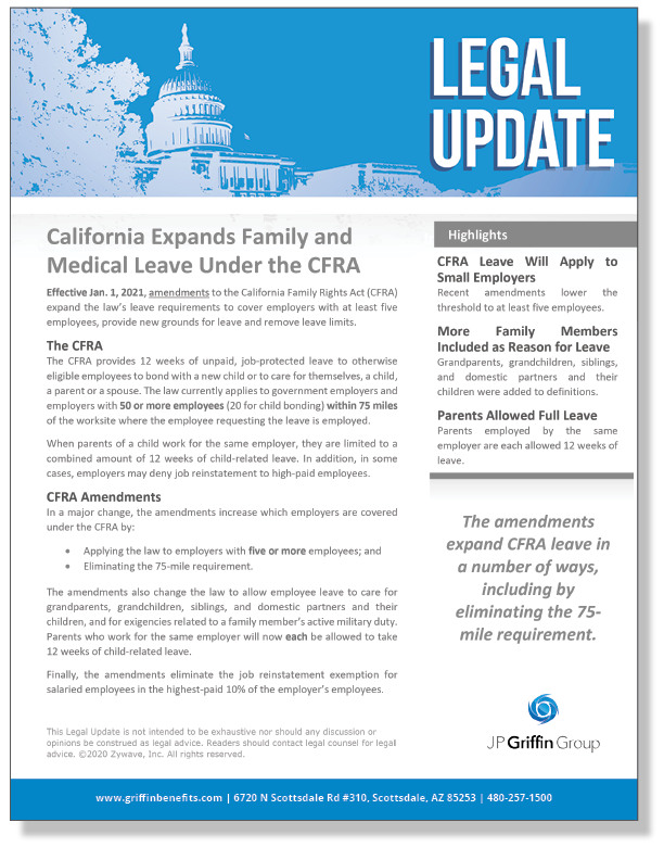 California Expands Family and Medical Leave Under the CFRA_FINAL