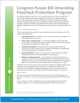 Congress Passes Bill Amending Paycheck Protection Program-1