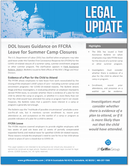 DOL Issues Guidance on FFCRA Leave for Summer Camp Closures F-1