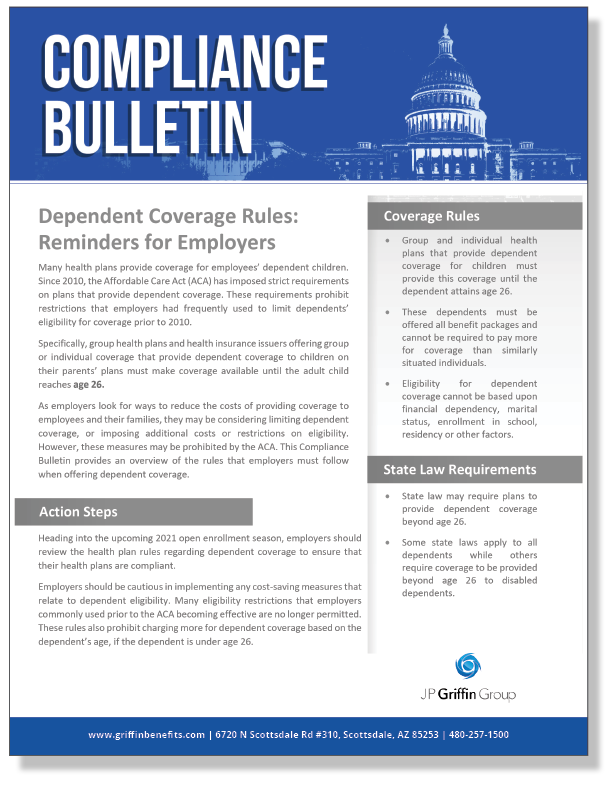 Dependent Coverage Rules - Reminders for Employers_FINAL