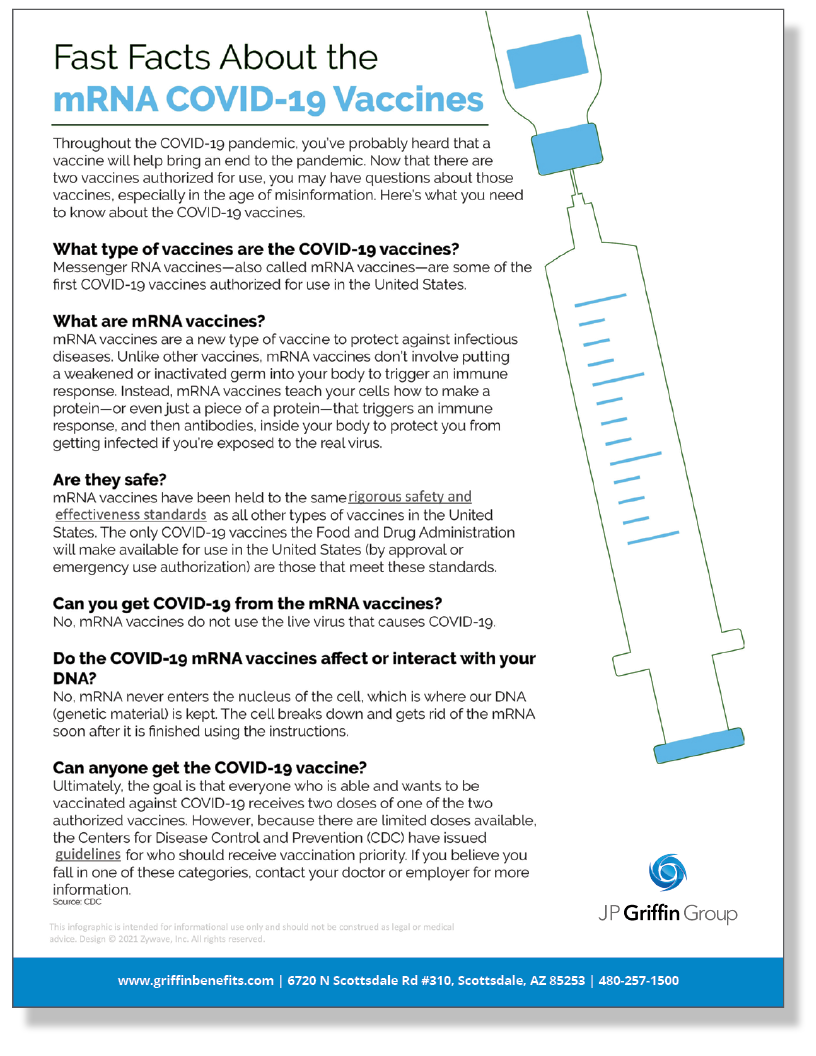 Fast Facts About the COVID-19 mRNA Vaccines - Infographic