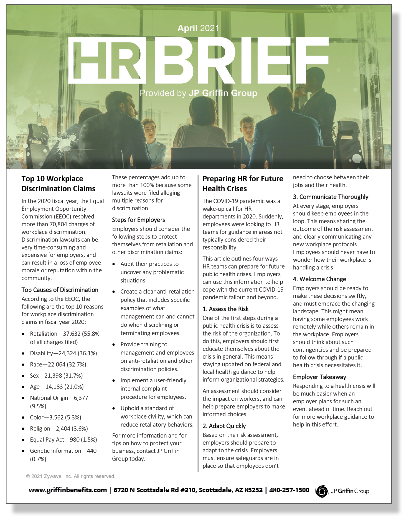 HR Brief Newsletter - April 2021 (Added 3/14)