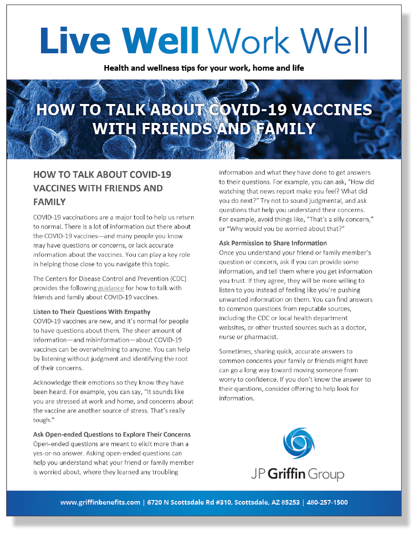 How to Talk About COVID-19 Vaccines With Friends and Family