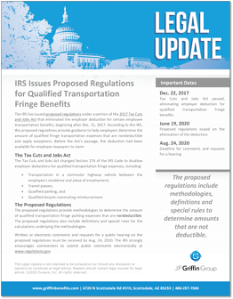 IRS Issues Proposed Regulations for Qualified Transportation Fringe Benefits F-1