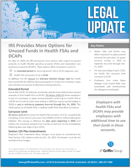 IRS Provides More Options For Unused Funds in Health FSA and DCAPs-1