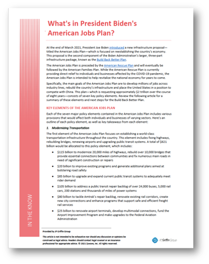 In The Know - Biden American Jobs Plan (4/13)