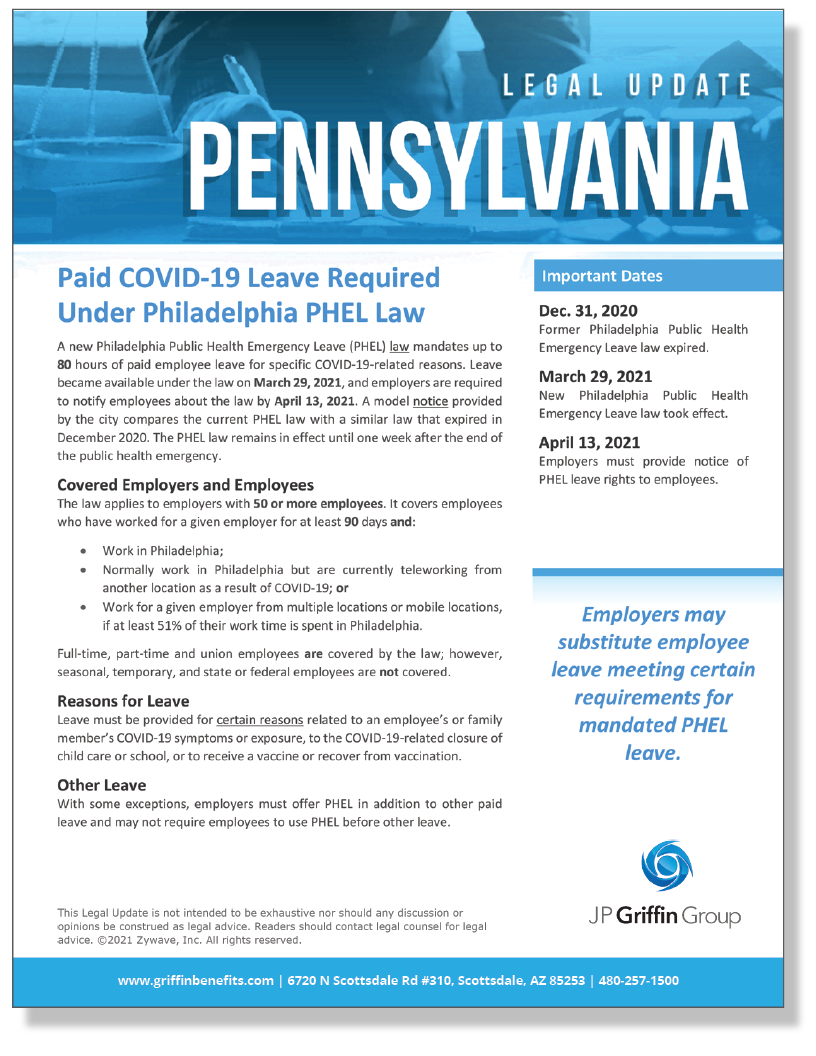 PA Public Health Emergency Leave (4/13)