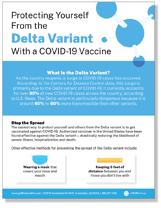 Protect Yourself from the Coronavirus Delta Variant with a COVID-19 Vaccine - Infographic