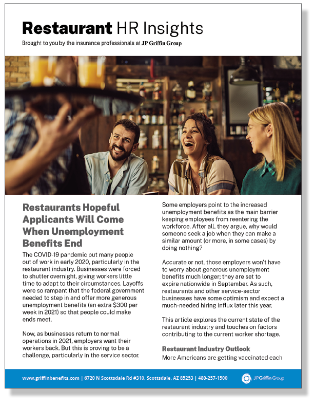 Restaurants Hopeful Applicants Will Come When Unemployment Benefits End