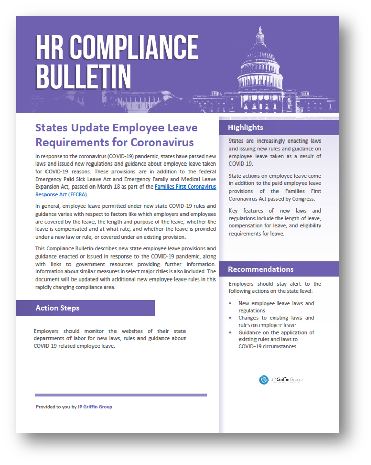 States Update Employee Leave Requirements for Coronavirus (5/2)