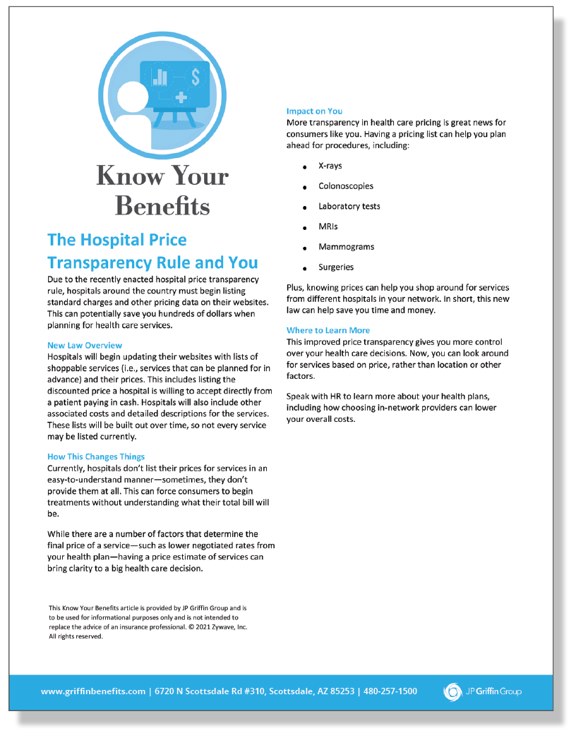 The Hospital Price Transparency Rule and You (Added 3/11)