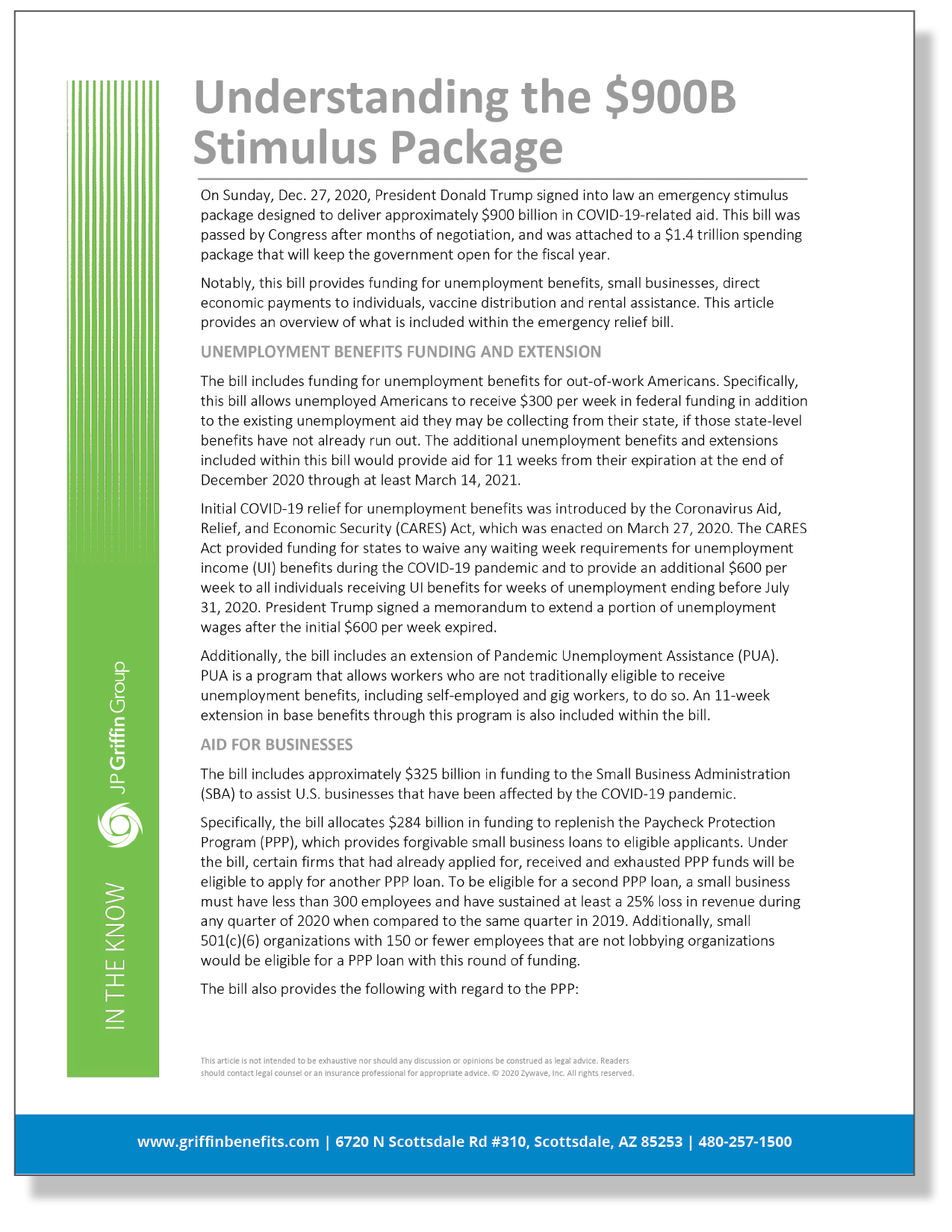 Understanding the $900B Stimulus Package