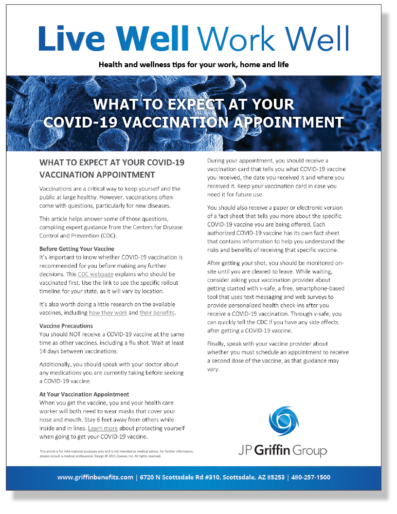 What To Expect at Your COVID-19 Vaccination Appointment