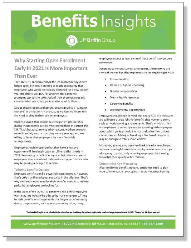 Why Starting Open Enrollment Early In 2021 Is More Important Than Ever (7/20)